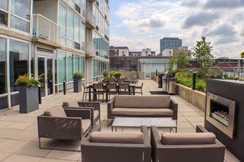 Terrace with grills
